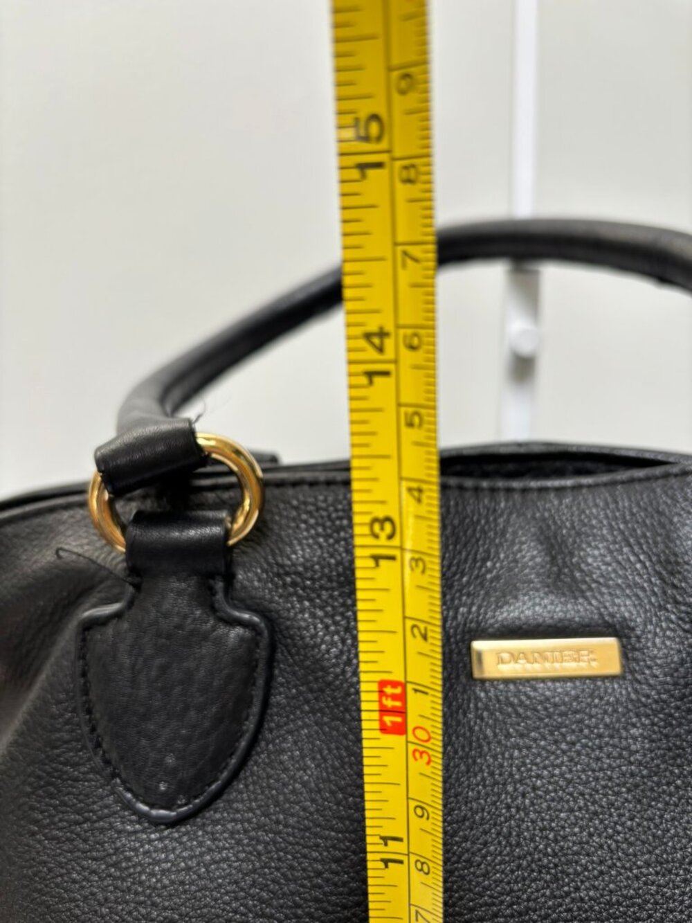 Danier Black Genuine Leather 2-Way Shoulder Bag - Picture 7 of 14